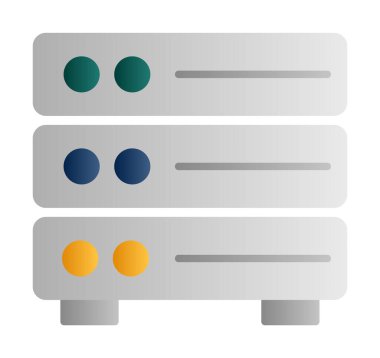 Sunucu simgesi tasarımı, vektör illüstrasyonu                