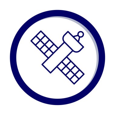 Uydu Simgesi, vektör illüstrasyonu