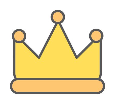 Taç vektör simgesi. Basit resimleme