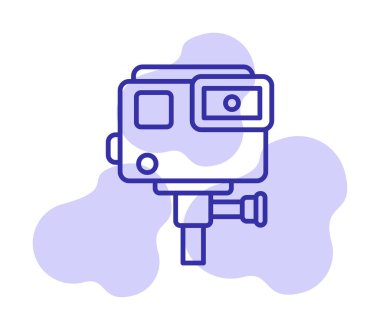 Eylem kamerası vektör illüstrasyonuName