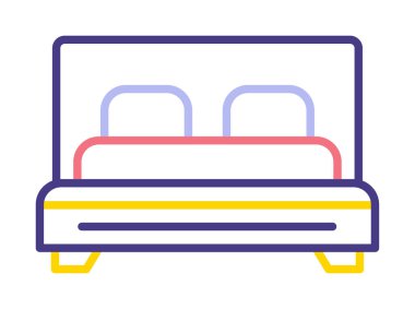 yastıklı yatak vektör simgesi modern basit tasarım