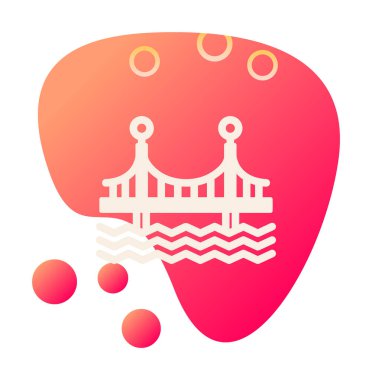 Köprü modern simgesinin vektör illüstrasyonu