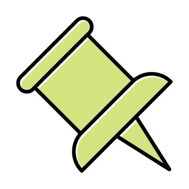 İğne simgesine bas. vektör illüstrasyonu