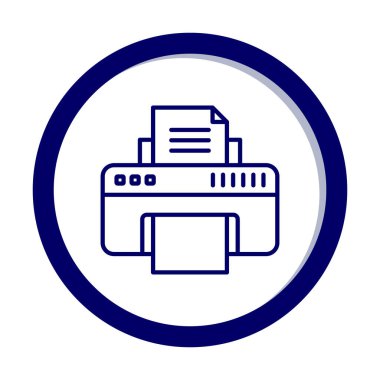 yazıcı simgesi web basit illüstrasyon