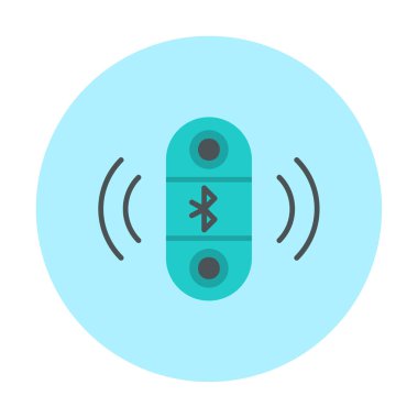 Bluetooth hoparlör simgesi, vektör illüstrasyonu basit tasarım