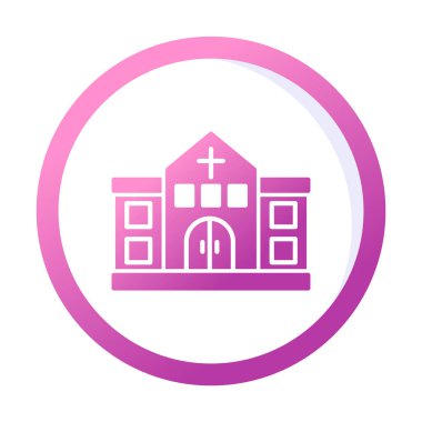 Kilise simgesi, vektör illüstrasyonu 