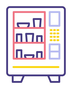 Otomat Web simgesi, vektör illüstrasyonu 