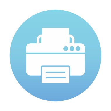 yazıcı simgesi web basit illüstrasyon