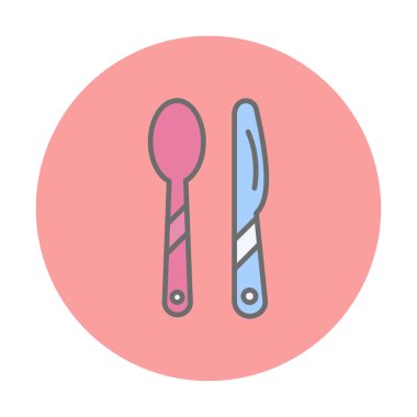 Modern çatal bıçak simgelerinin vektör çizimi                