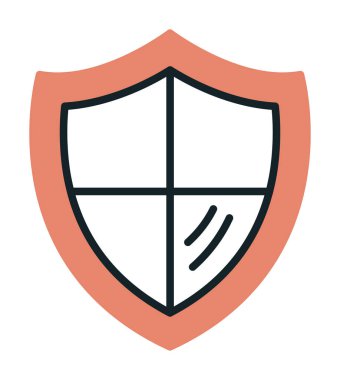 kalkan simgesi, vektör illüstrasyonu