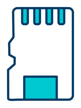 SD kart simgesi vektör illüstrasyonu 