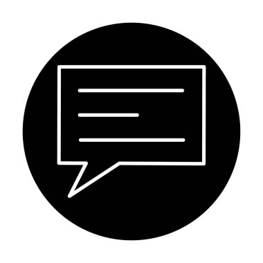 konuşma balonu mesaj simgesi vektör çizim tasarım