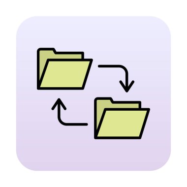 Basit Veri Aktarımı simgesi, vektör illüstrasyonu