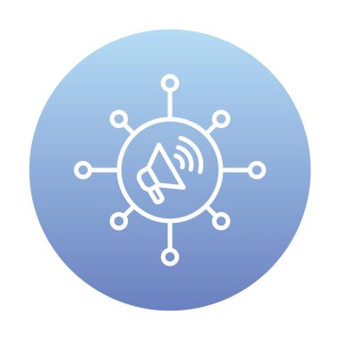 Viral Pazarlama web simgesi vektör illüstrasyonu