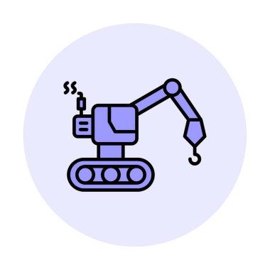 Yapı vinç simgesi, vektör illüstrasyon tasarımı