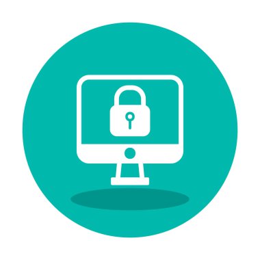 Beyaz arkaplanda asma kilit vektör çizimi