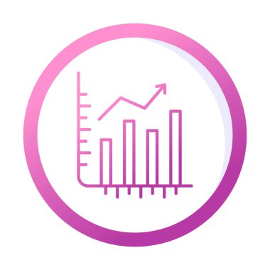 Hisse senetleri büyüyor. Web simgesi basit illüstrasyon