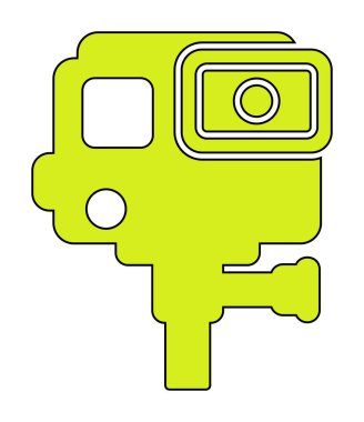 Eylem kamerası vektör illüstrasyonuName