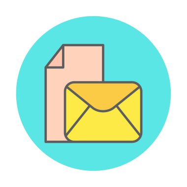 posta simgesi, vektör illüstrasyonu   