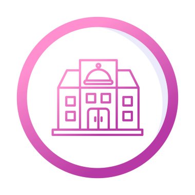 Beyaz arkaplanda restoran vektör illüstrasyonu