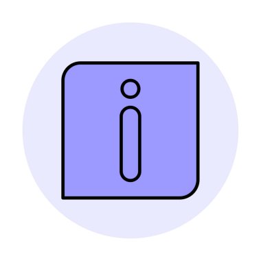 bilgi simgesi. bu daire beyaz bir arkaplanda izole edilmiş 