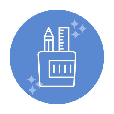 Kırtasiye web simgesi beyaz arkaplanda izole edildi