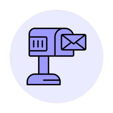 posta kutusu simgesi, vektör illüstrasyonu basit tasarım