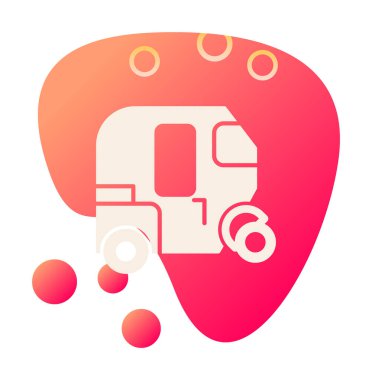 Tuk Tuk simge vektör illüstrasyonu