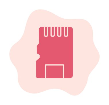 SD kart simgesi vektör illüstrasyonu 