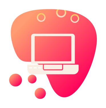 dizüstü bilgisayar simgesi, vektör illüstrasyonu basit tasarım 