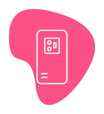 Mobil Arka Kamera simgesi, vektör illüstrasyon tasarımı