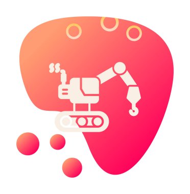 Yapı vinç simgesi, vektör illüstrasyon tasarımı