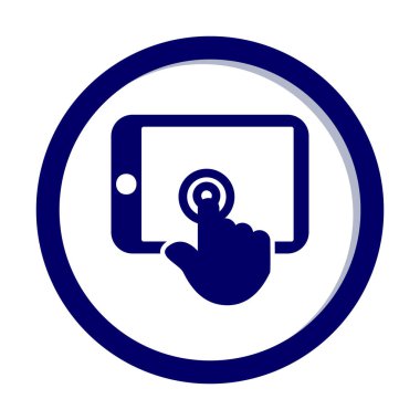 Basit dijital tablet simgesi, vektör illüstrasyonu