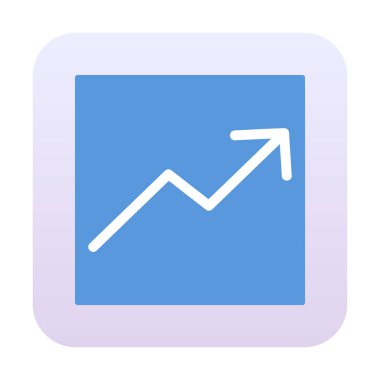 Basit iş ekonomisi grafik simgesi, vektör illüstrasyonu