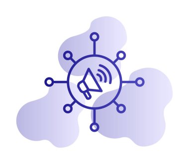 Viral Pazarlama web simgesi vektör illüstrasyonu