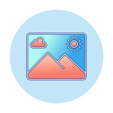 Resim simgesi. Web vektör illüstrasyonu