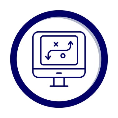 iş stratejisi simgesi, vektör illüstrasyonu basit tasarım