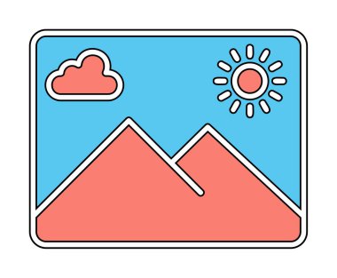 Resim simgesi. Web vektör illüstrasyonu