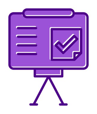 Beyaz arkaplan üzerindeki sunum tamamlanmış vektör illüstrasyonuName