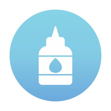 sıvı yapıştırıcı şişe ikonu vektör illüstrasyonu, yapıştırıcı logosu kavramı         