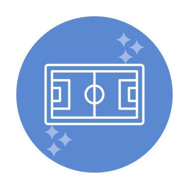 futbol sahası simgesi web illüstrasyonu