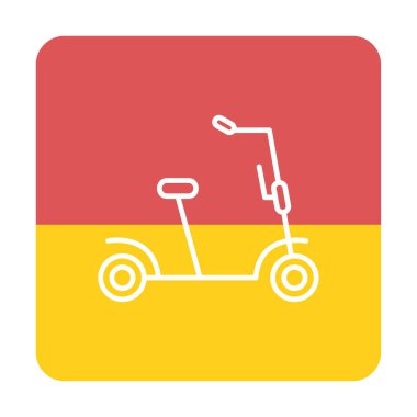 Scooter simgesi vektör illüstrasyonunu tekmele