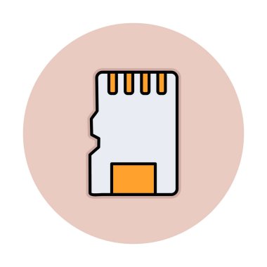 SD kart simgesi vektör illüstrasyonu 