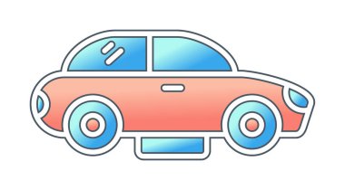 Araba düz simgesi. Vektör çizim 