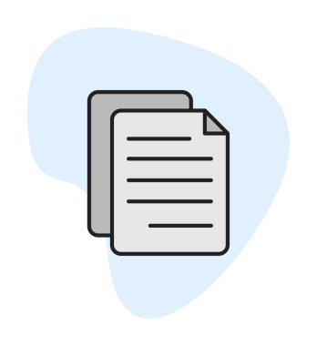 belge düz simgesi, vektör illüstrasyonu 