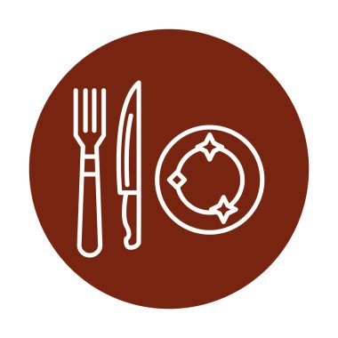 Çatal bıçak ağı simgesi, vektör illüstrasyonu