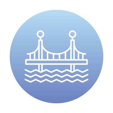 Köprü modern simgesinin vektör illüstrasyonu