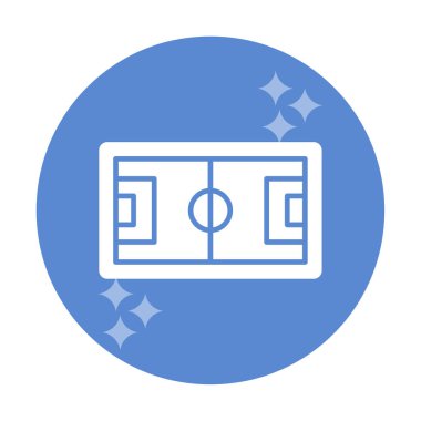 futbol sahası simgesi web illüstrasyonu