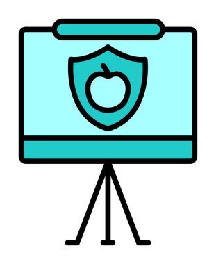 Beyaz arkaplanda besin sunum vektörü illüstrasyonu