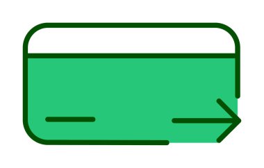 Kredi kartı ikonu vektör illüstrasyonu